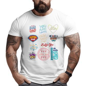 Happy Father's Day Super Dad Cute Husband Or Daddy For Dad Big and Tall Men T-shirt | Mazezy