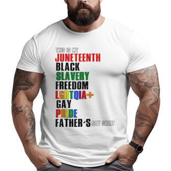 Junenth Black Slavery Freedom Lgbtq Gay Pride Fathers Day Big and Tall Men T-shirt | Mazezy