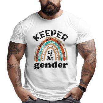 Keeper Of The Gender Rainbow Gender Reveal Baby Shower Big and Tall Men T-shirt | Mazezy UK