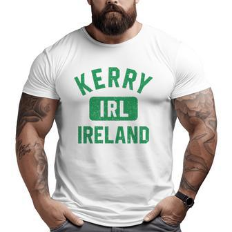 Kerry Ireland Irl Gym Style Distressed Green Print Big and Tall Men T-shirt | Mazezy CA