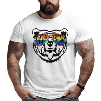 Lgbt Daddy Papa Bear Gay Pride Proud Dad Father's Day Big and Tall Men T-shirt | Mazezy