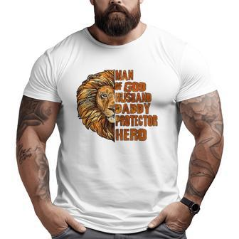Man Of God Father Daddy Hero Husband Big and Tall Men T-shirt | Mazezy