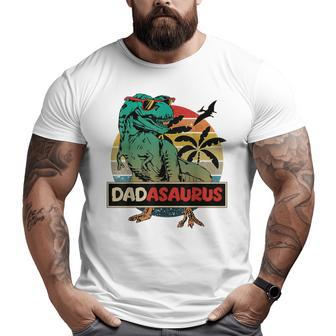 Matching Family Dadasaurus Trex Father's Day Dad Big and Tall Men T-shirt | Mazezy CA