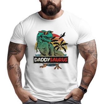 Matching Family Daddysaurusrex Father's Day Dad Big and Tall Men T-shirt | Mazezy