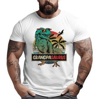 Matching Family Grandpasaurus Trex Father's Day Grandpa Big and Tall Men T-shirt | Mazezy
