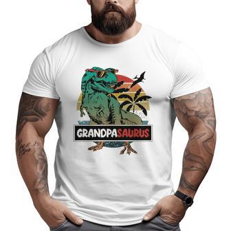Matching Family Grandpasaurusrex Father's Day Grandpa Big and Tall Men T-shirt | Mazezy