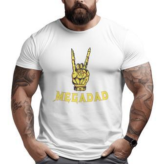 Megadad Rock Heavymetal Guitar Dad Big and Tall Men T-shirt | Mazezy