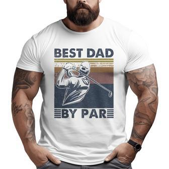 Mens Best Dad By Par Golfer Golf Disc Golf Club Swing Retro
 Big and Tall Men T-shirt | Mazezy