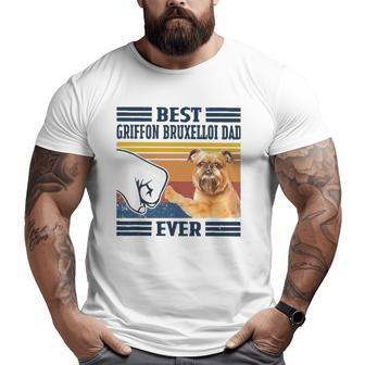 Mens Best Griffon Bruxellois Dad Ever Dog Lover Father's Day Big and Tall Men T-shirt | Mazezy