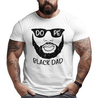 Mens Black Dad Beard African History Pride Blm Daddy Papa Men Big and Tall Men T-shirt | Mazezy