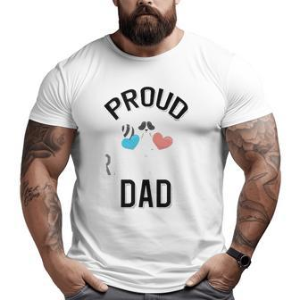Mens Cute Raccoon Family Proud Raccoon Dad Big and Tall Men T-shirt | Mazezy