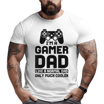 Mens Gamer Dad Gaming Fathers Day For Husband Daddy Grandpa Big and Tall Men T-shirt | Mazezy