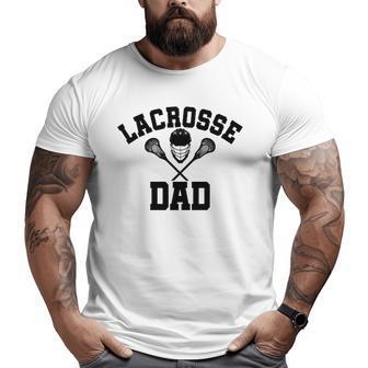 Mens Lacrosse Dad Lax Daddy Father's Day Big and Tall Men T-shirt | Mazezy