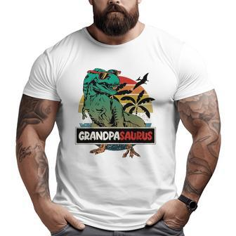 Mens Matching Family Grandpasaurusrex Father's Day Grandpa Big and Tall Men T-shirt | Mazezy AU
