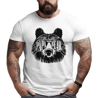 Mens Papa Bear Sunglasses Father's Day Dad Grandpa Big and Tall Men T-shirt | Mazezy
