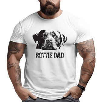 Mens Rottie Dad Rottweiler Dad Big and Tall Men T-shirt | Mazezy