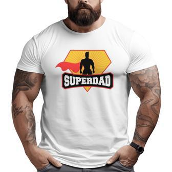 Mens Superdad Superhero Themed For Father's Day Big and Tall Men T-shirt | Mazezy