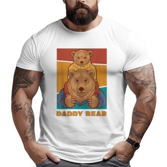 Mens Vintage Retro Daddy Bear Lovers Big and Tall Men T-shirt | Mazezy