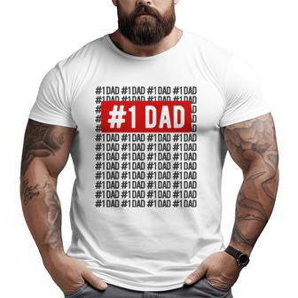Number One Dad Apparel Number 1 Dad Big and Tall Men T-shirt | Mazezy