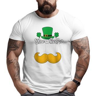 One Lucky Poppy Irish Proud Dad Grandpa St Patrick's Day Big and Tall Men T-shirt | Mazezy