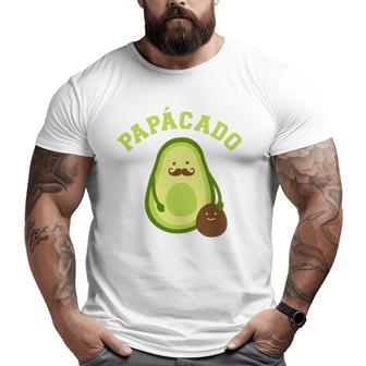Papá Papácado Avocado Dad Big and Tall Men T-shirt | Mazezy