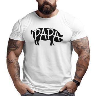 Papa Pig For Pig Lover Big and Tall Men T-shirt | Mazezy