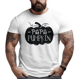 Papa Pumpkin Halloween Single Dad S Big and Tall Men T-shirt | Mazezy