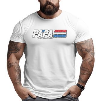 Papa A Real American Hero Father's Day Big and Tall Men T-shirt | Mazezy