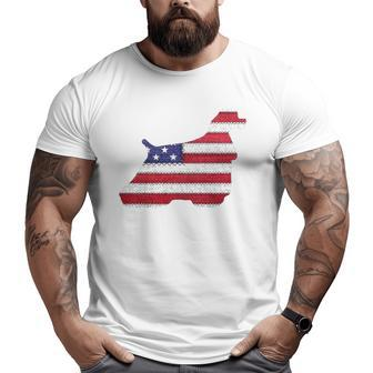 Patriotic American Cocker Spaniel Love Flag Vintage Big and Tall Men T-shirt | Mazezy