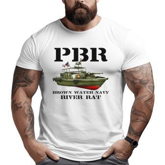 Pbr Brown Water Navy Big and Tall Men T-shirt | Mazezy