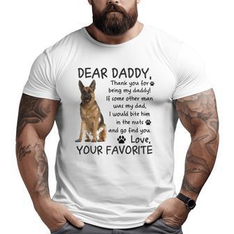 Pet Dog German Shepherd Lovers Fathers Day 2022 Ver2 Big and Tall Men T-shirt | Mazezy