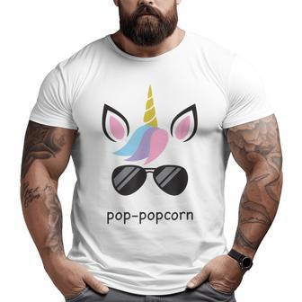 Poppopcorn Unicorn Poppop Grandpa Costume Big and Tall Men T-shirt | Mazezy