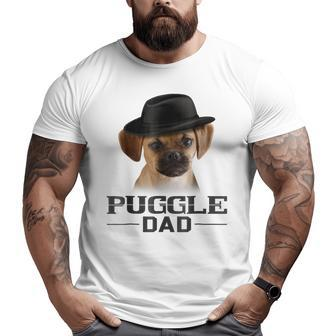 Puggle Dad T Father's Day Dog Lovers Big and Tall Men T-shirt | Mazezy