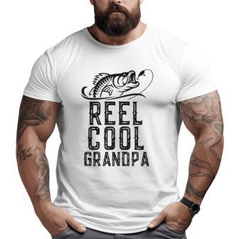 Reel Cool Grandpa Fishing Christmas Father's Day Big and Tall Men T-shirt | Mazezy