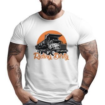 Riding Dirty Recycle Trash Day Garbage Truck Dump Driver Big and Tall Men T-shirt | Mazezy