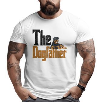 Rottweiler Dog Dad Dogfather Dogs Daddy Father Rottie Big and Tall Men T-shirt | Mazezy