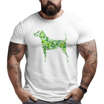 Saint Patrick's Day Shamrock Dog Big and Tall Men T-shirt | Mazezy