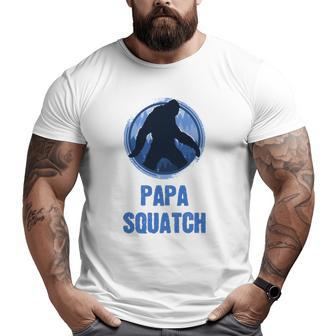 Sasquatch Walking Papa Squatch Big and Tall Men T-shirt | Mazezy