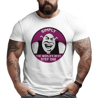 Simply The World Best Step Dad Purple Big and Tall Men T-shirt | Mazezy