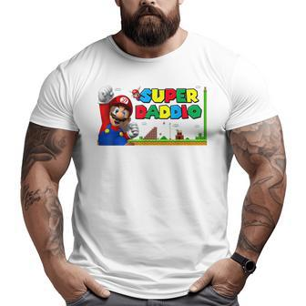 Superdaddio Dad Daddy Father Video Game Lovers Big and Tall Men T-shirt | Mazezy