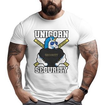 Unicorn Security Daddy Unicorn Sunglasses Fathers Day Big and Tall Men T-shirt | Mazezy