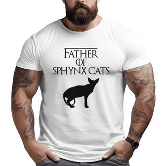 Unique Black Father Of Sphynx Cats Lover E010510 Ver2 Big and Tall Men T-shirt | Mazezy