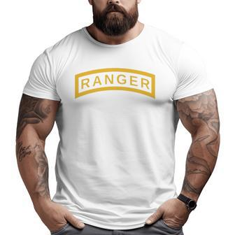 Us Army Ranger Yellow Tab Vintage Airborne Veteran Soldier Big and Tall Men T-shirt | Mazezy