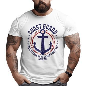 Us Coast Guard United Stated Armed Forces Dad For Dad Big and Tall Men T-shirt | Mazezy