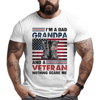 Veterans Fathers I Am A Dad Grandpa And Veteran Big and Tall Men T-shirt | Mazezy