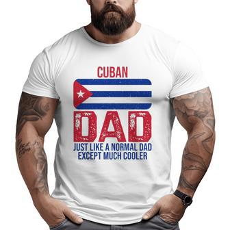 Vintage Cuban Dad Cuba Flag For Father's Day Big and Tall Men T-shirt | Mazezy DE