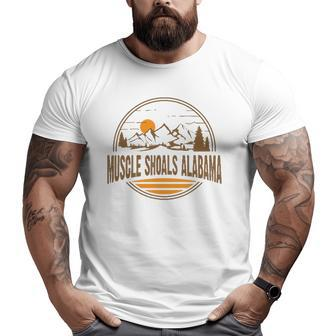 Vintage Muscle Shoals Alabama Mountain Hiking Souvenir Print Big and Tall Men T-shirt | Mazezy AU