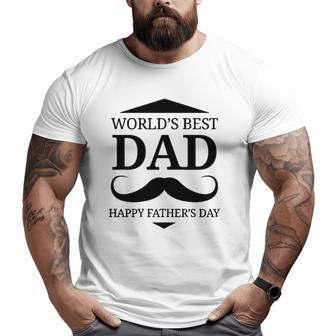 World's Best Happy Father's Day 2021 Ver2 Big and Tall Men T-shirt | Mazezy