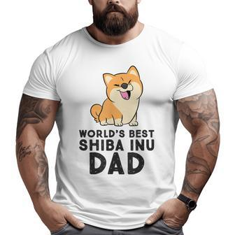 World's Best Shiba Inu Dad Dog Shiba Dad Big and Tall Men T-shirt | Mazezy