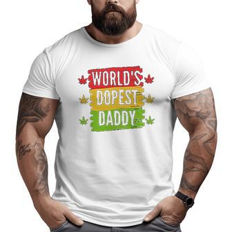 Worlds Dopest Dad Leaf Personality Big and Tall Men T-shirt | Mazezy